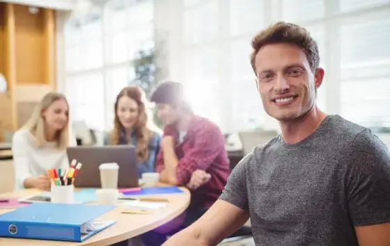 group of people working